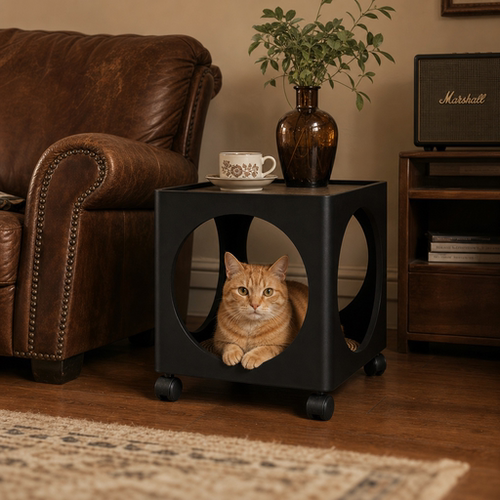 中古风人猫共享边几家用室内猫窝