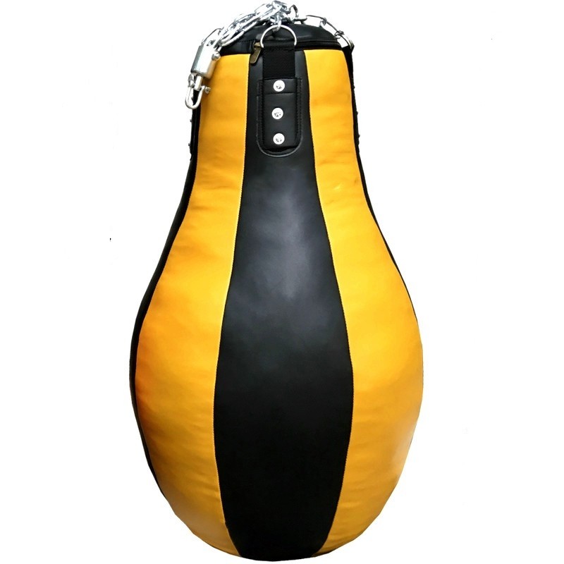 超纤皮牛皮专业拳击梨形沙袋保龄球圆形健身房悬挂吊式实心家用