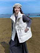 羽绒马甲女秋冬2025新款 洋气外穿坎肩冬装 加绒外套马夹we1001