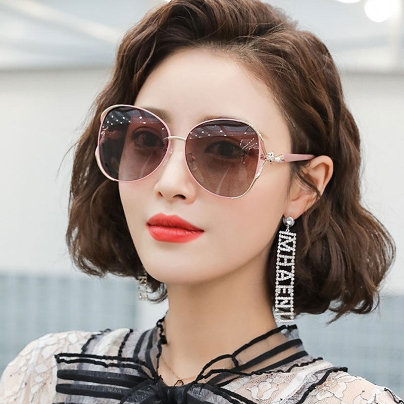 大框墨镜女潮圆脸方脸长脸太阳镜偏光开车防紫外线胖子gm眼镜韩版