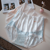 高腰孕妇内裤 托腹女怀孕期专用中晚期孕晚期不勒肚性感蕾丝边 大码