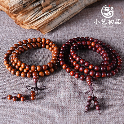 108颗 81颗道珠佛珠手串天然雷击木流珠念珠手持手串雷击枣木珠子