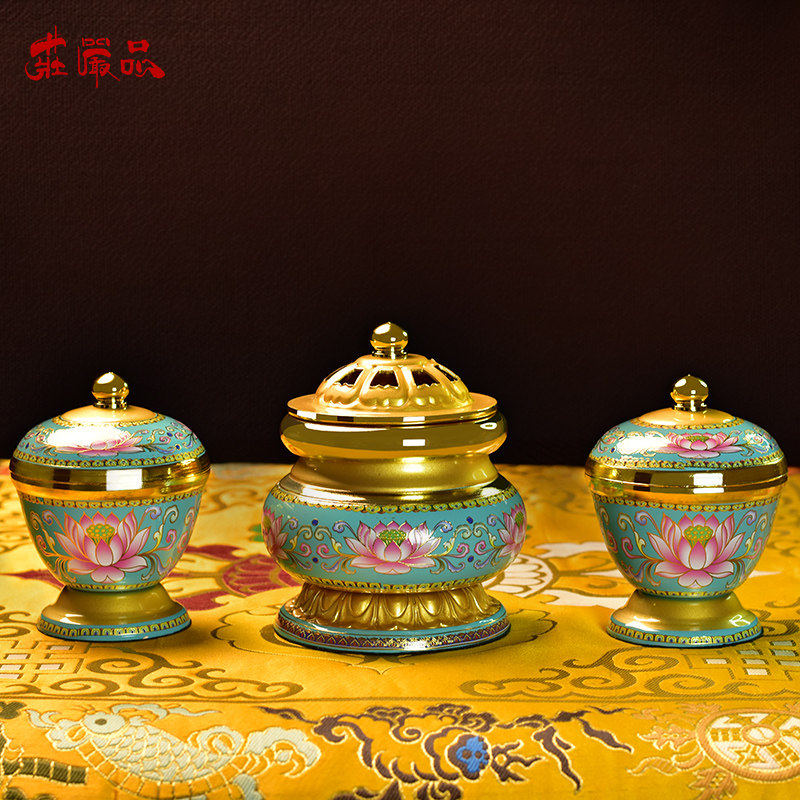 庄严品戒定真香套装装饰香熏炉合金戒定真香香粉盅装香粉罐,家居饰品,桌面摆件,淘宝优惠券,粉丝福利购,淘宝优惠卷