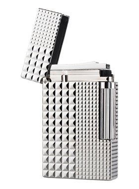 DUFAN都梵原装正版钻石菱格纹全铜复古朗声不防风定制充气打火机