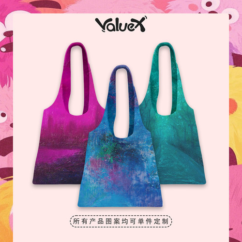 ValueX艺术家黄琛原创定制单肩帆布包女手提袋大容量通勤托特包