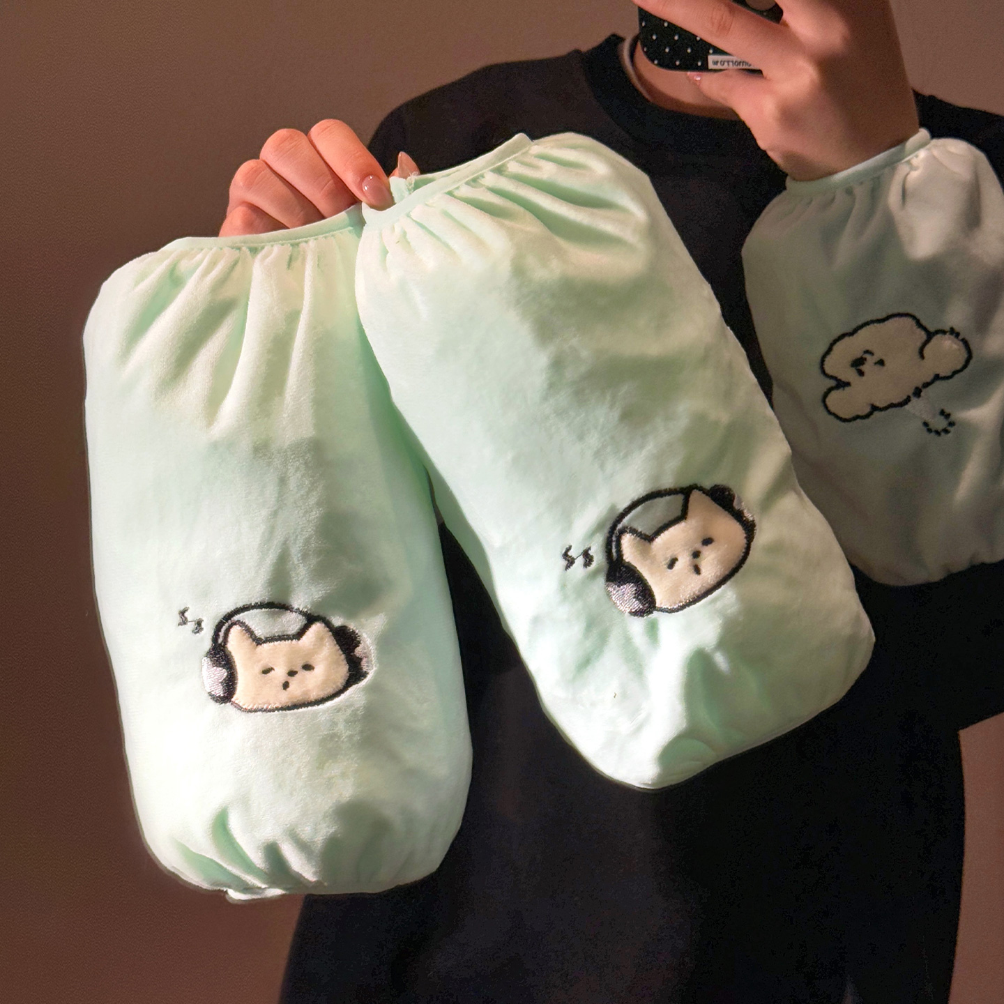 可爱小狗袖套袖套女高级感上班