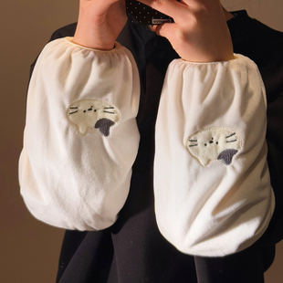 可爱猫咪袖套女上班耐脏防污成人毛衣羽绒服秋冬学生手臂套袖手袖