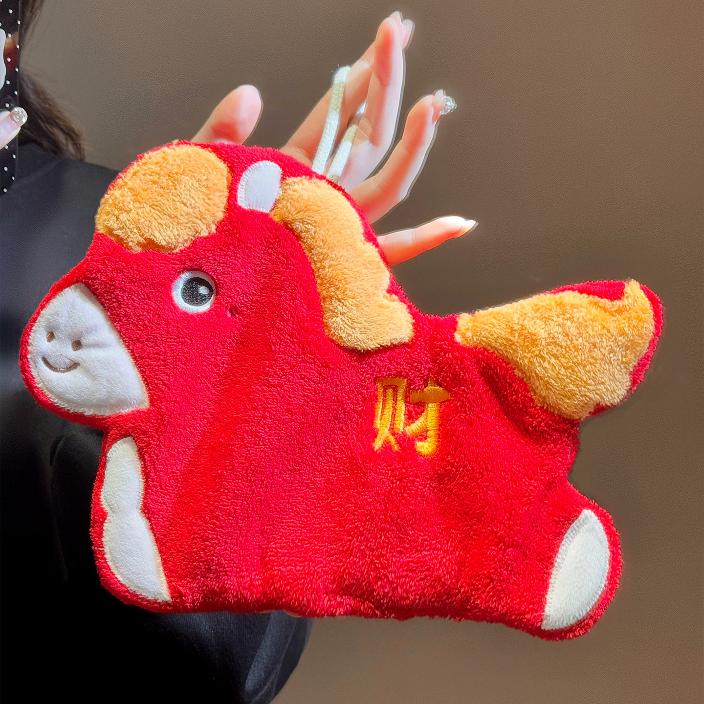 可爱红色小马擦手巾挂式超强吸水加厚卫生间手帕厨房抹布新年春节,家庭/个人清洁工具,厨房擦手巾,淘宝优惠券,粉丝福利购,淘宝优惠卷