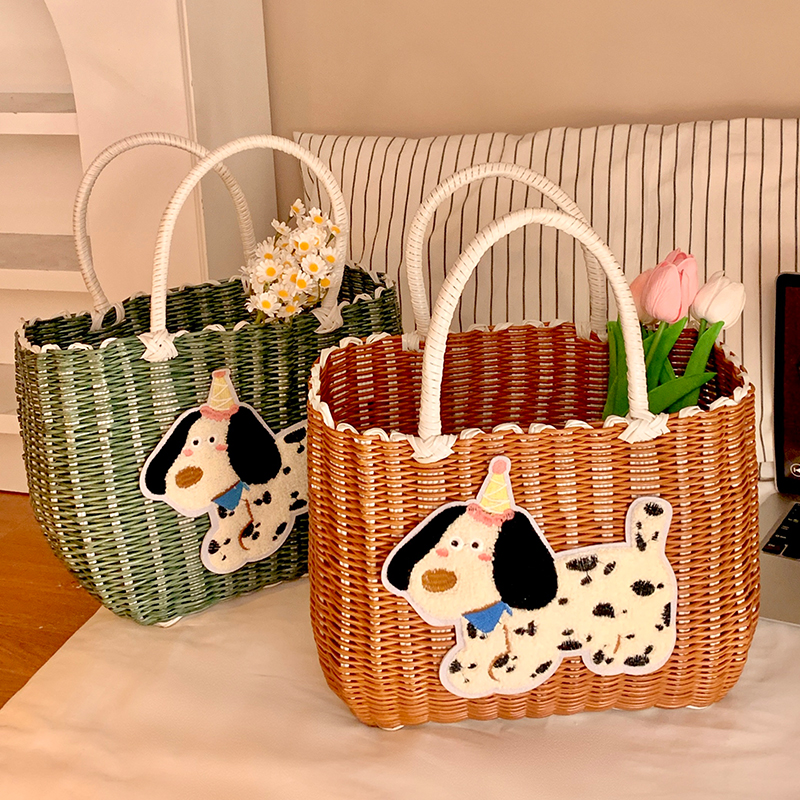 2025新款买菜篮子手工编织小拎框