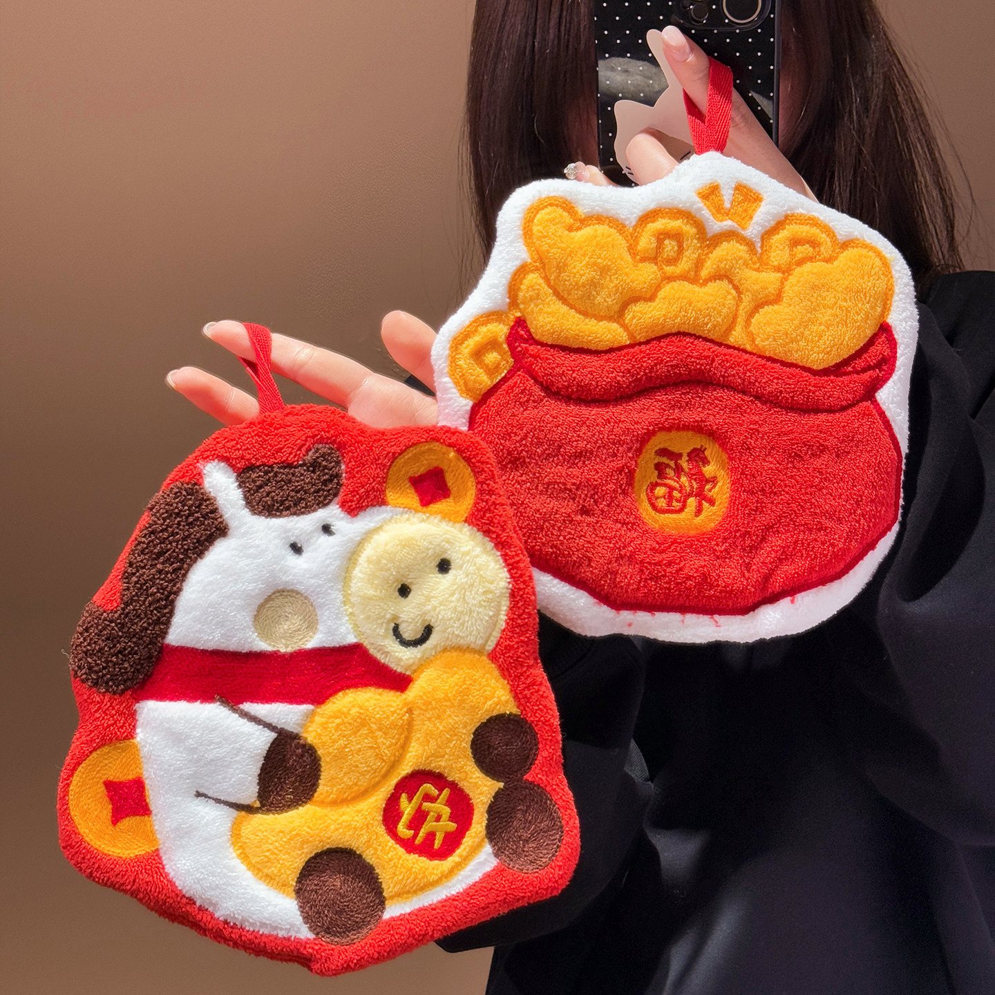 2026新款可爱小马擦手巾挂式超强吸水加厚手帕卫生间厨房新年抹布,家庭/个人清洁工具,厨房擦手巾,淘宝优惠券,粉丝福利购,淘宝优惠卷