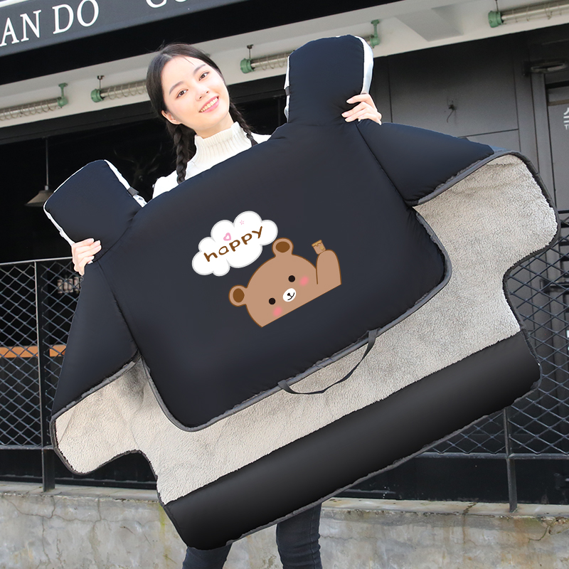 加绒加厚秋冬天许愿摩托车挡风被