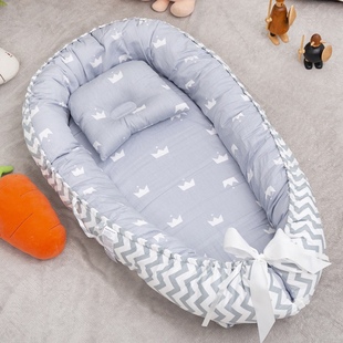 跨境折叠便携式 防压婴儿床中床防惊跳防吐奶婴儿枕旅行宝宝婴儿床