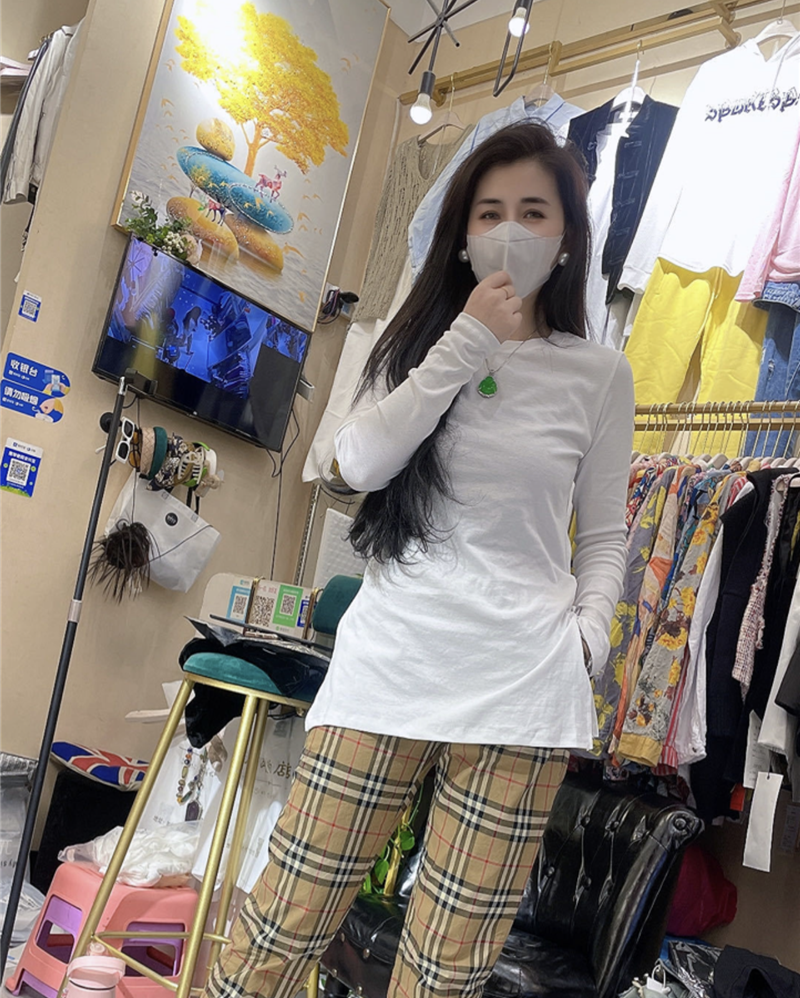 2025新款洋气中长款打底衫韩版百搭休闲长袖T恤时髦内搭女衫女潮
