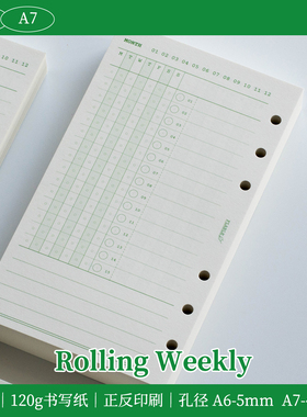 A6p｜RollingWeekly 滚动周计划子弹笔记任务管理清单