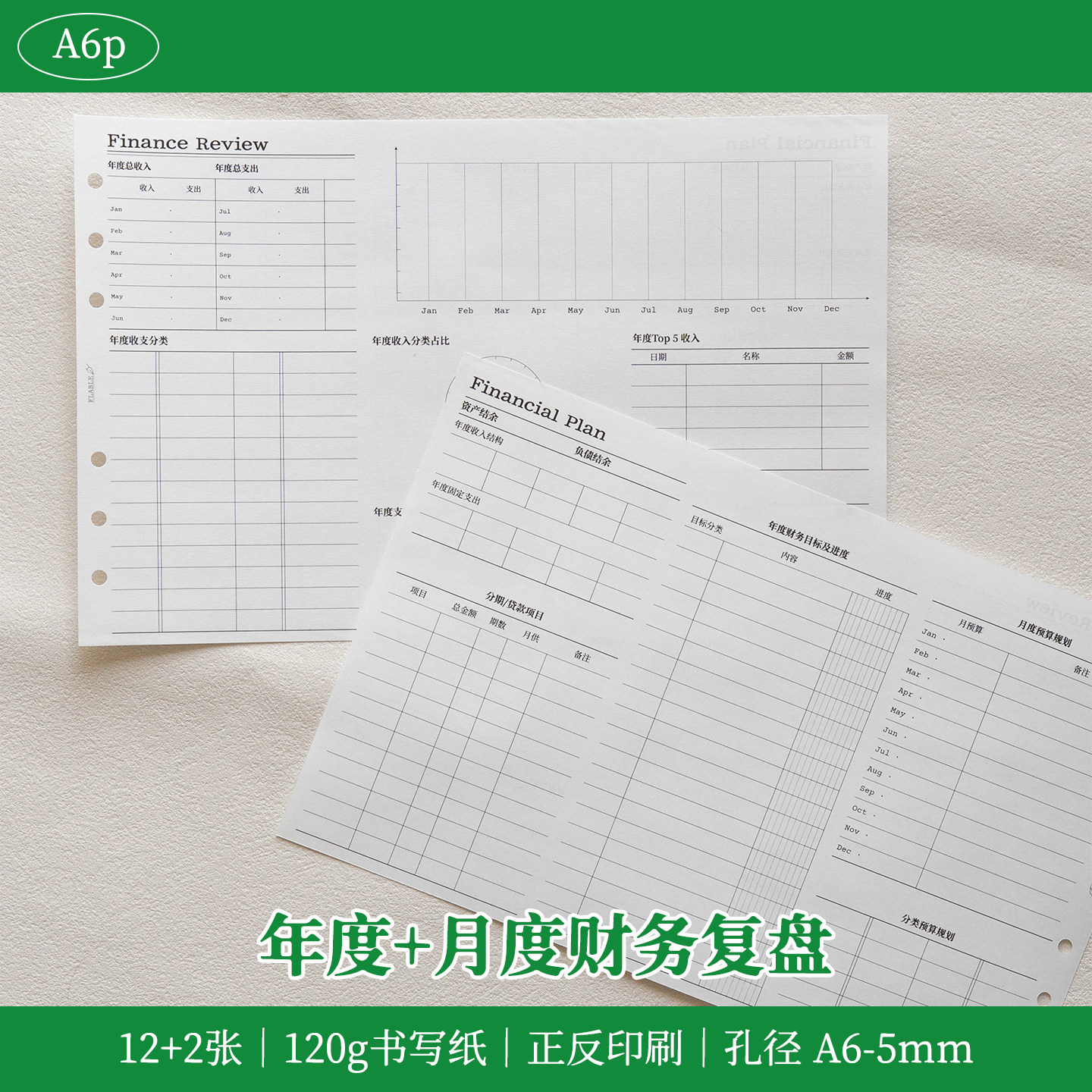 A6per｜年度财务分析规划 分类账单