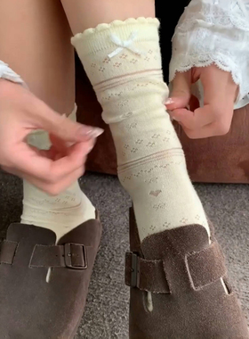 日系女孩漂亮的一天~奶黄色真显嫩呀！夏天袜子随便穿穿都好美啊~