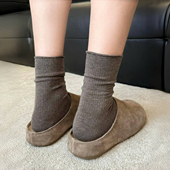 高级感满满 美拉德深咖啡 细条纹设计巨好看又显瘦 袜子女秋冬堆