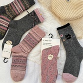 轻松拿捏少女千金感 秋冬保暖居家 袜子女羊毛厚款 冬日里 温柔感