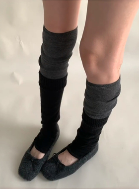 黑灰色也太配冬天了！在搭个连裤袜这个冬天就这样过了~袜套女厚