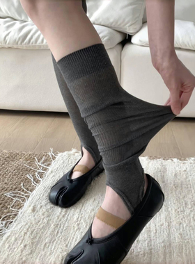 好洋气的深麻灰色！一套就能出门~透气轻薄巨巨巨显瘦显白!袜套女