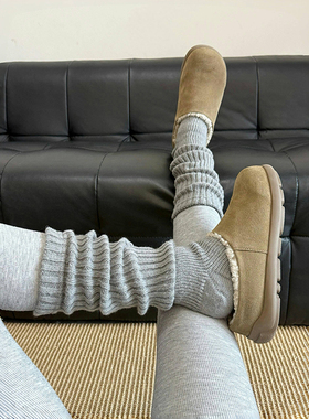 袜套+灰色系打底裤真的绝了！巨巨巨修饰腿型显腿细！加厚堆堆袜