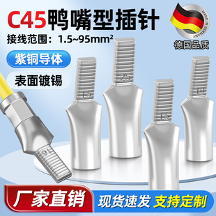 耳国标紫铜铜鼻子鼻鸭嘴断路器插针空开DZ47插片加厚C45接线端子