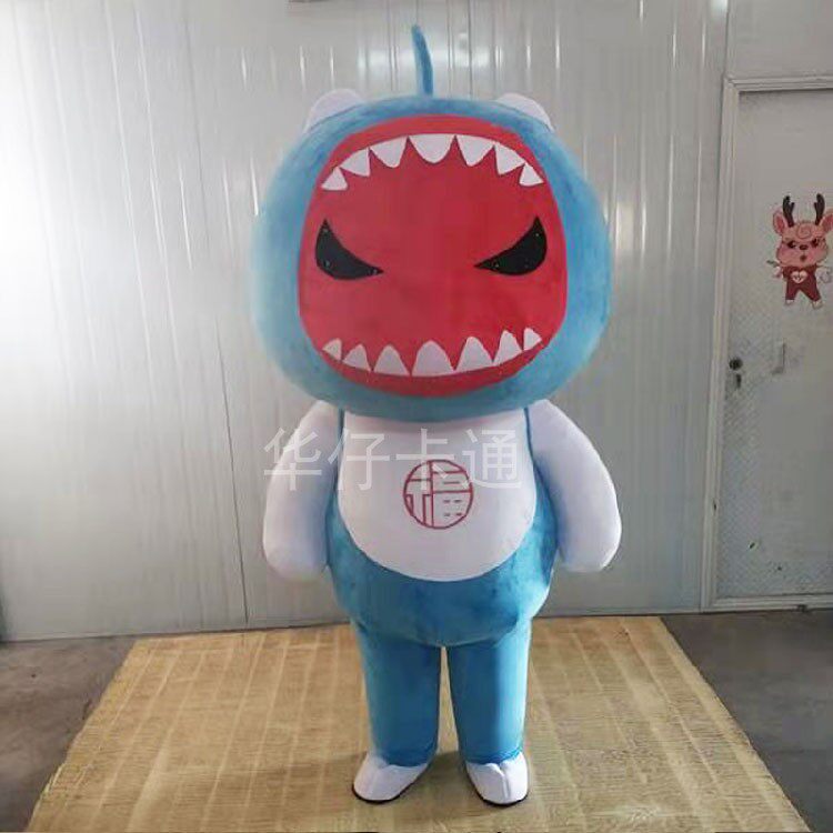定制鲨鱼卡通人偶服装螃蟹动漫宣传头套海洋馆表演人穿玩偶服海豚