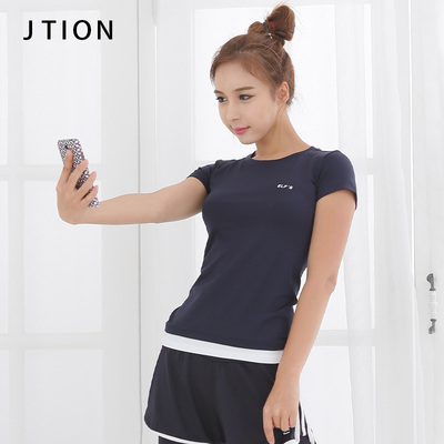 JTION瑜伽服短袖上衣女夏