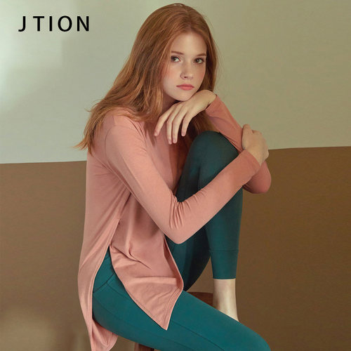 JITON瑜伽服长袖T恤宽松版