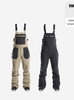 32背带裤雪裤男女款2122款防风防水宽松thirtytwo滑雪裤背带