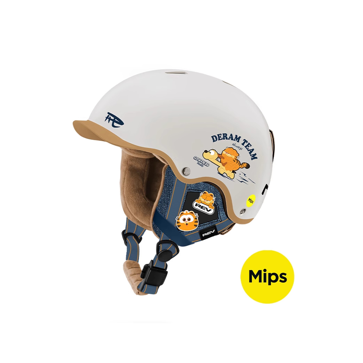 REV锐伍加菲猫偷闲小队 F3滑雪头盔MIPS亚洲头型头盔男女款