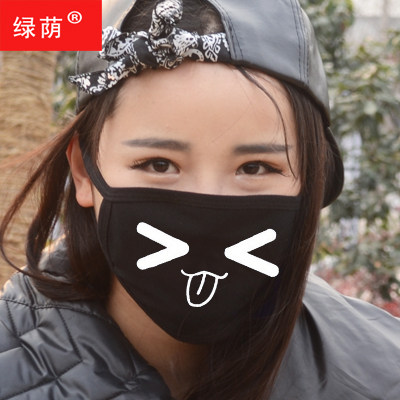 卡通表情口罩情侣纯棉个性防尘防雾霾口罩时尚防晒夏季薄款男女春