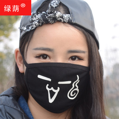 卡通表情口罩情侣纯棉个性防尘防雾霾口罩时尚防晒夏季薄款男女春