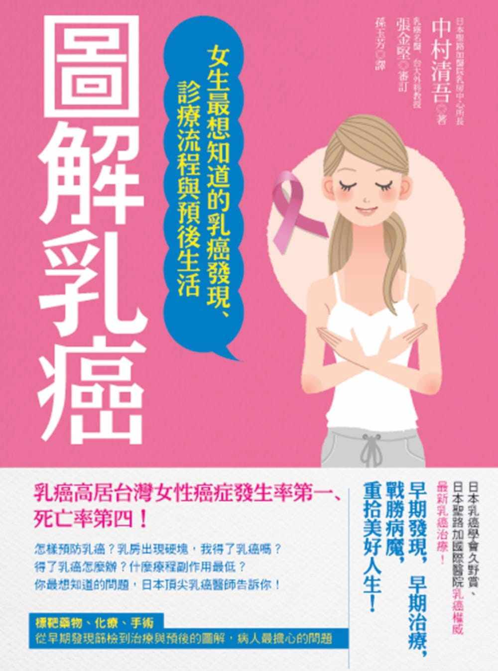 预售 港台原版 中村清吾图解乳癌：女生想知道的乳癌发现、诊疗流程与预后生活世茂进口原版书 健康类原版书
