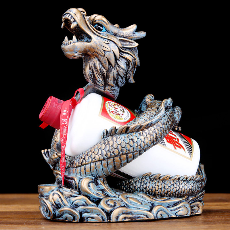 欧式龙红酒架摆件酒柜装饰艺术酒架摆设商务送礼葡萄酒架酒瓶架子