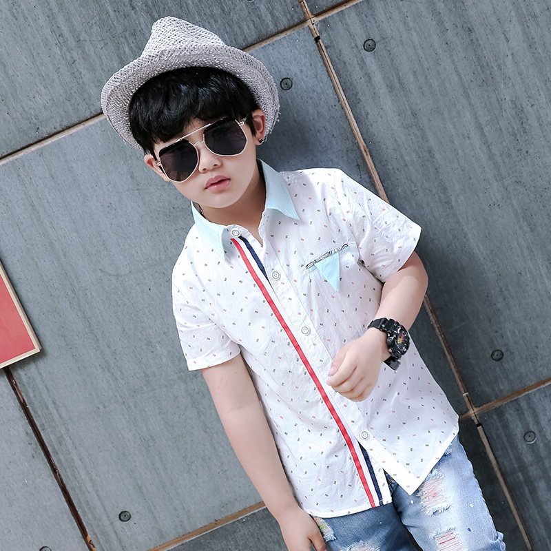 Chemise garcon à manche courte - Ref 2077524 Image 4