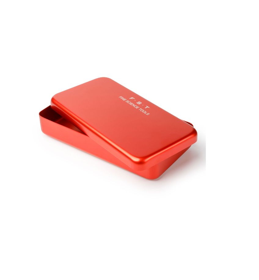 FST铝合金高压灭菌盒20330-02 实验室硅胶垫器械盒18*9*3cm