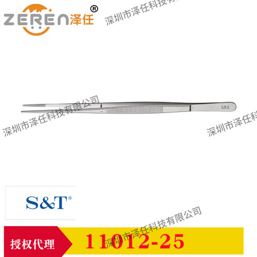 FST镊子11012-25 Potts-Smith Forceps 25cm组织镊子 动物解剖镊