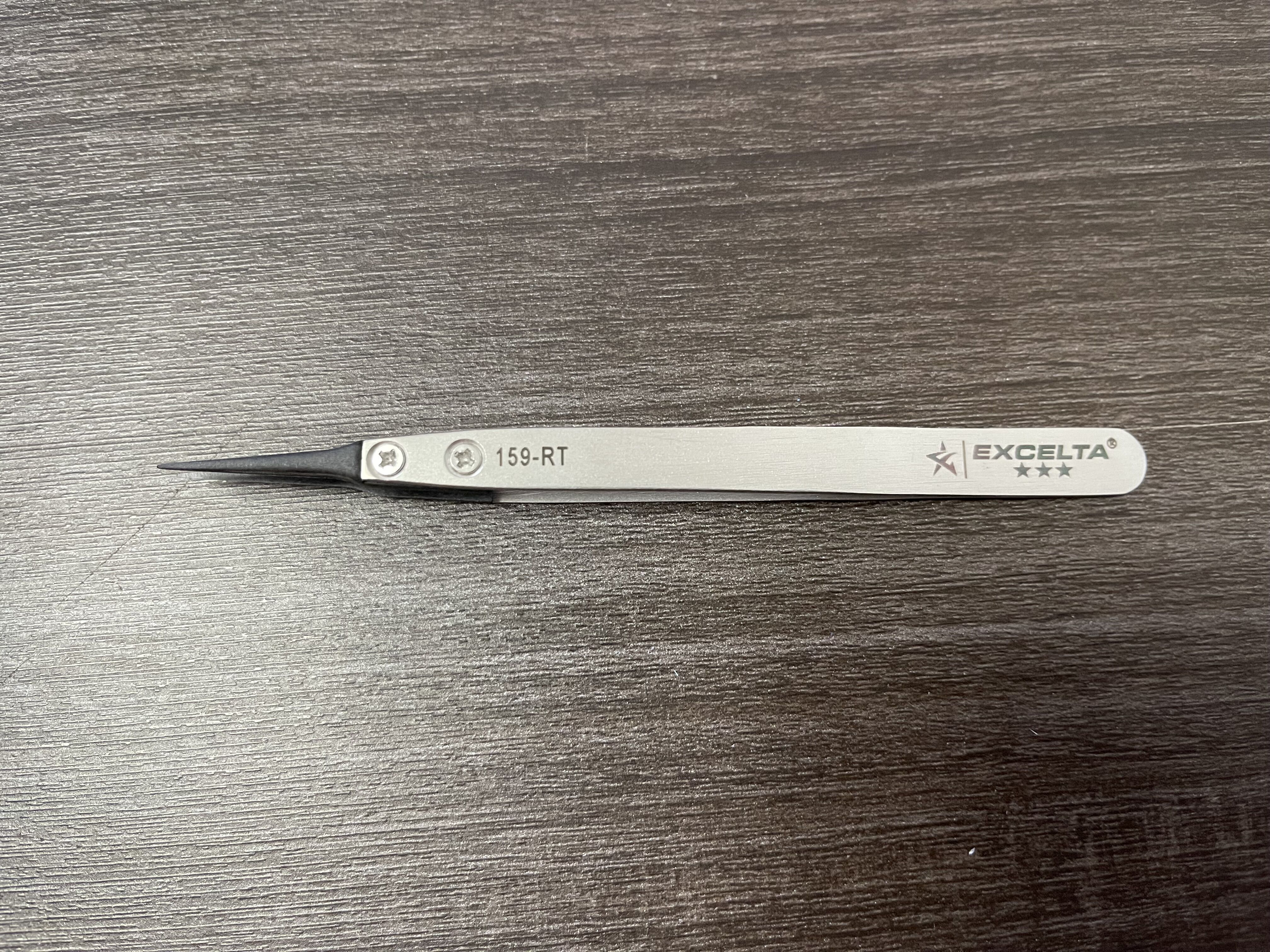 Excelta镊子159-RT Straight Carbon Fiber Tipped Tweezers