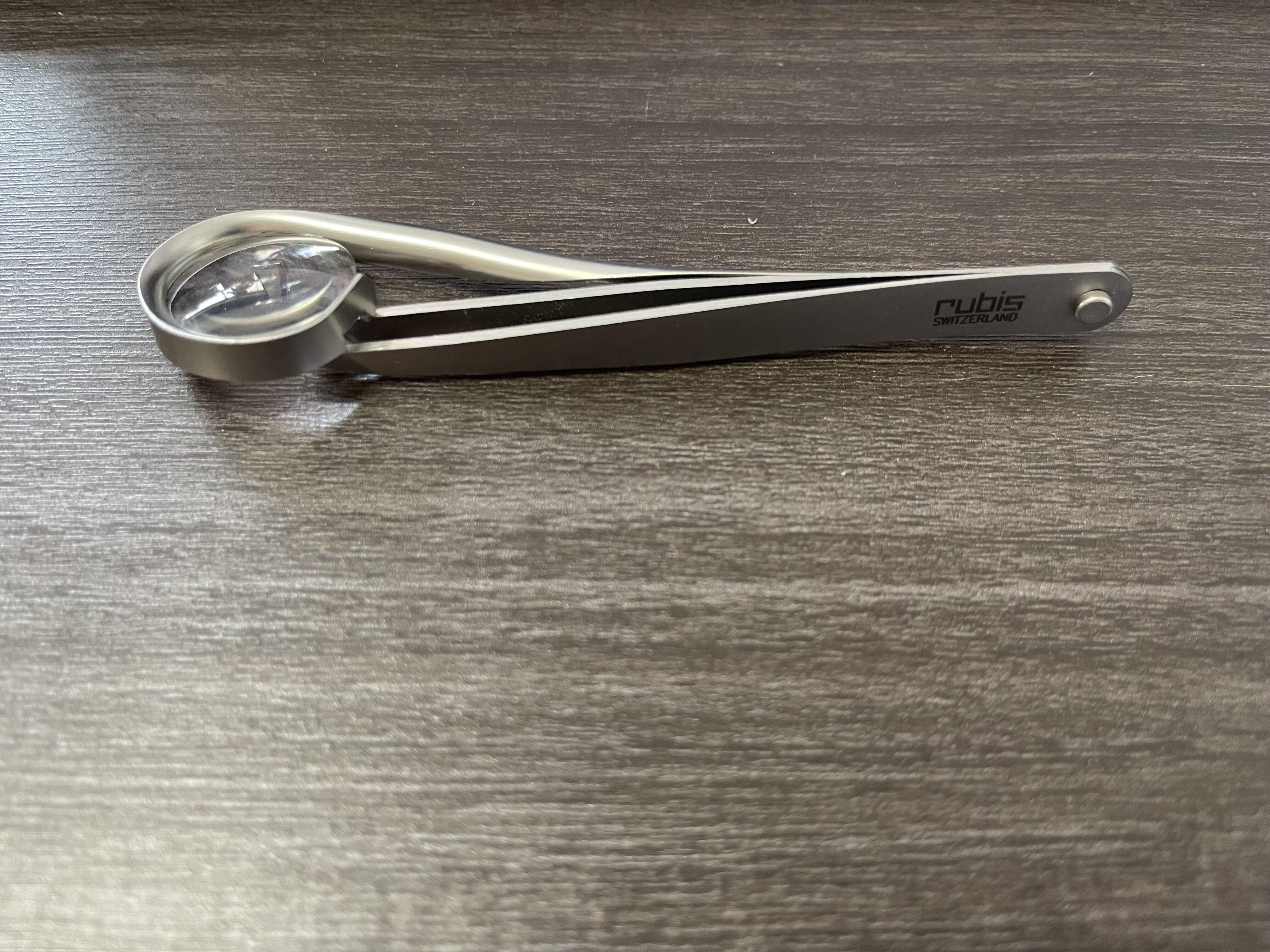 Rubis放大镜眉夹1K120 锋利斜口精密拔眉钳