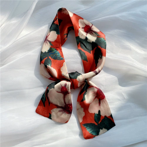 Осенняя тонкая ретро повязка на голову, лента, шейный платок, французский стиль