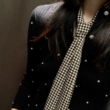 Осенний модный костюм, универсальный шейный платок, в западном стиле