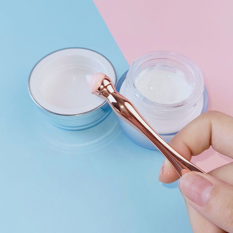 金属圆头滚珠面部眼部按摩棒搅拌涂抹式面膜小勺子按摩美容棒