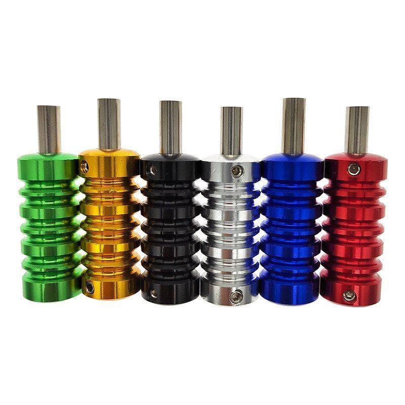 刺青器材纹身机手柄彩色铝合金直筒防滑纹身专用工具辅助用品批发