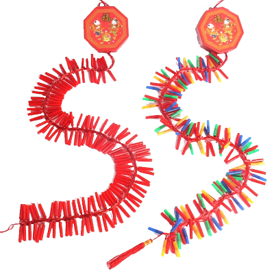 新年春节装饰带响仿真庆典鞭炮串