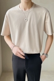 纯色全棉2024夏季新品ins轻熟风潮流休闲短袖T恤男打底Q29P48，男装T恤，电商A222（原电商A231）