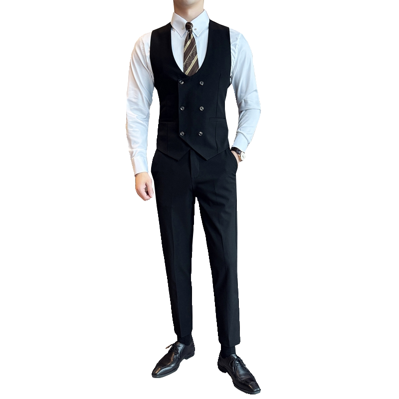 2024春夏新ins英伦风潮流修身马甲男背心套装外套礼服Q212P155,男装背心/马甲,电商A222（原电商A231）
