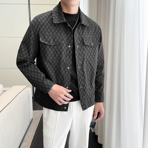 2024秋新店主ins轻熟宽松印花休闲潮流男士夹克外套6809P125图片