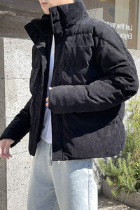 2024冬季宽松ins轻熟风灯芯绒立领大码潮流棉衣男棉服Q135P98图片