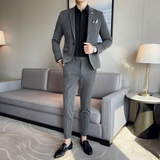 ins修身英伦2024秋季新精致韩版潮流西装西服套装礼服Q09P255，男装西服套装，电商A222（原电商A231）
